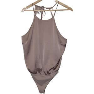Abercrombie & Fitch Taupe Halter Bodysuit